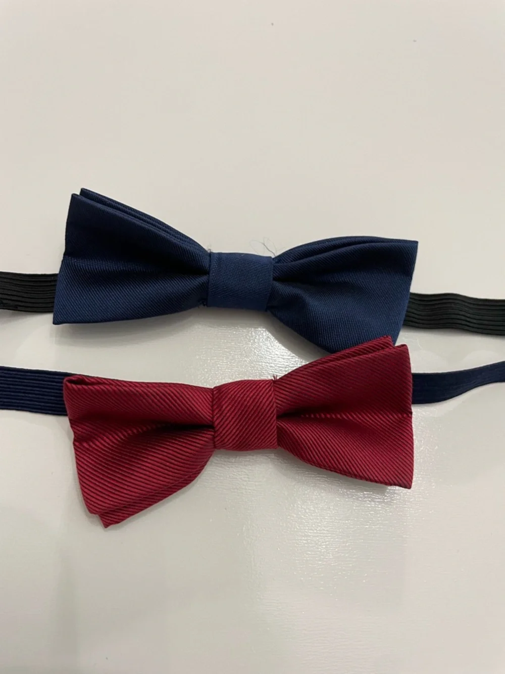 Navy Blue Burgundy Red Classic Bow Ties Wedding Funeral Formal Holiday Grandpa